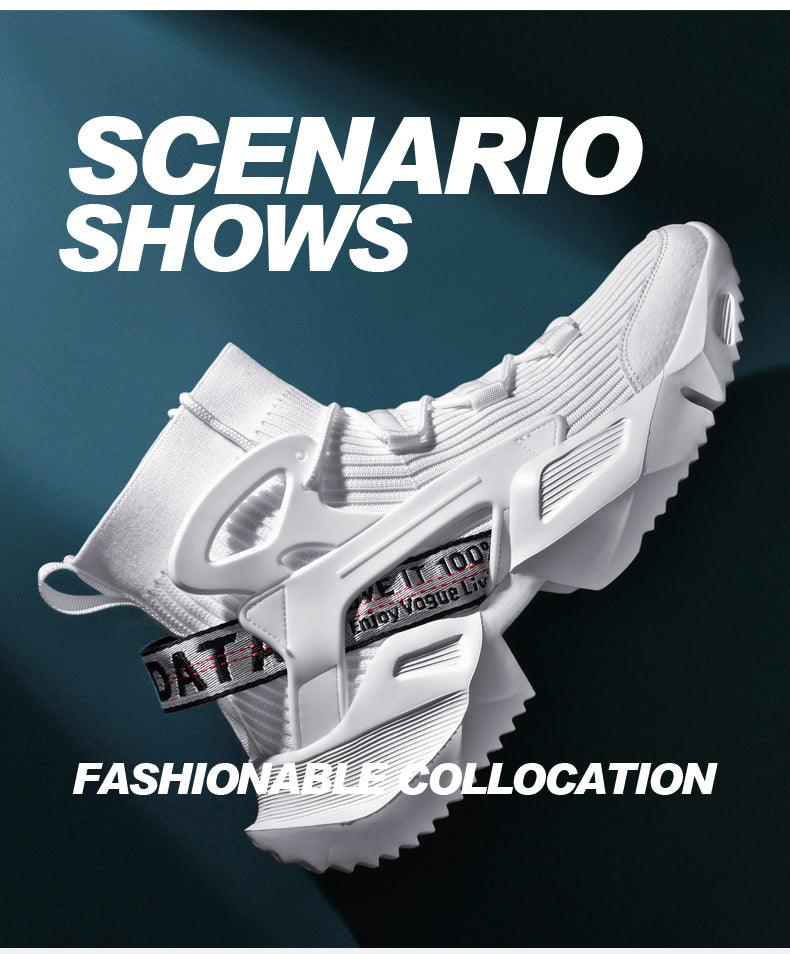 New Modern Mans Sneakers Breathable Fashion Men's Height Increasing Casual Outdoor High Quality Mesh Walking Jogging Non Slip Athletic Comfortable Casual Mens Sneakers Stevvex