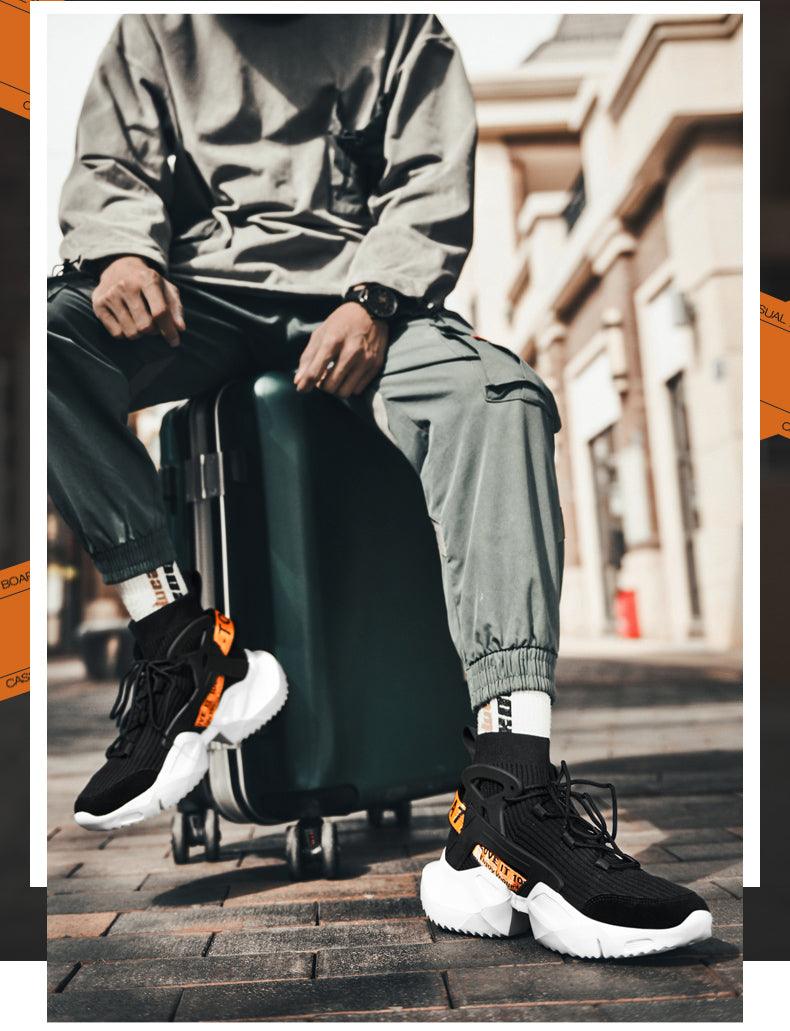 New Modern Mans Sneakers Breathable Fashion Men's Height Increasing Casual Outdoor High Quality Mesh Walking Jogging Non Slip Athletic Comfortable Casual Mens Sneakers Stevvex