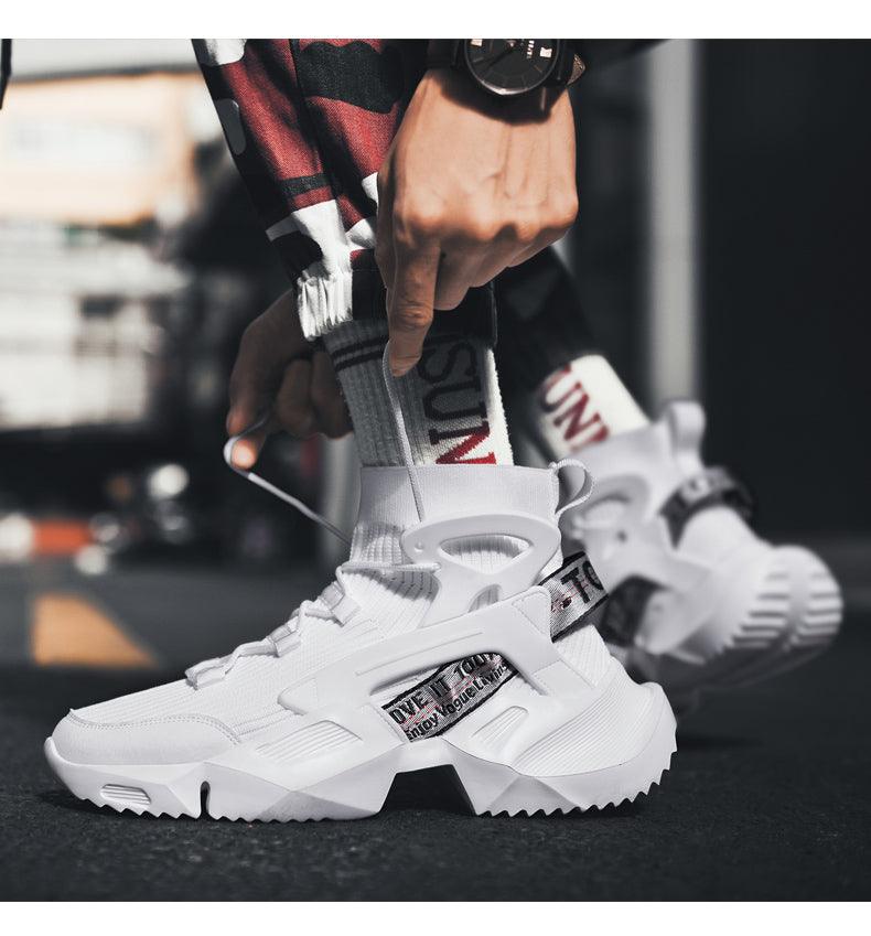 New Modern Mans Sneakers Breathable Fashion Men's Height Increasing Casual Outdoor High Quality Mesh Walking Jogging Non Slip Athletic Comfortable Casual Mens Sneakers Stevvex