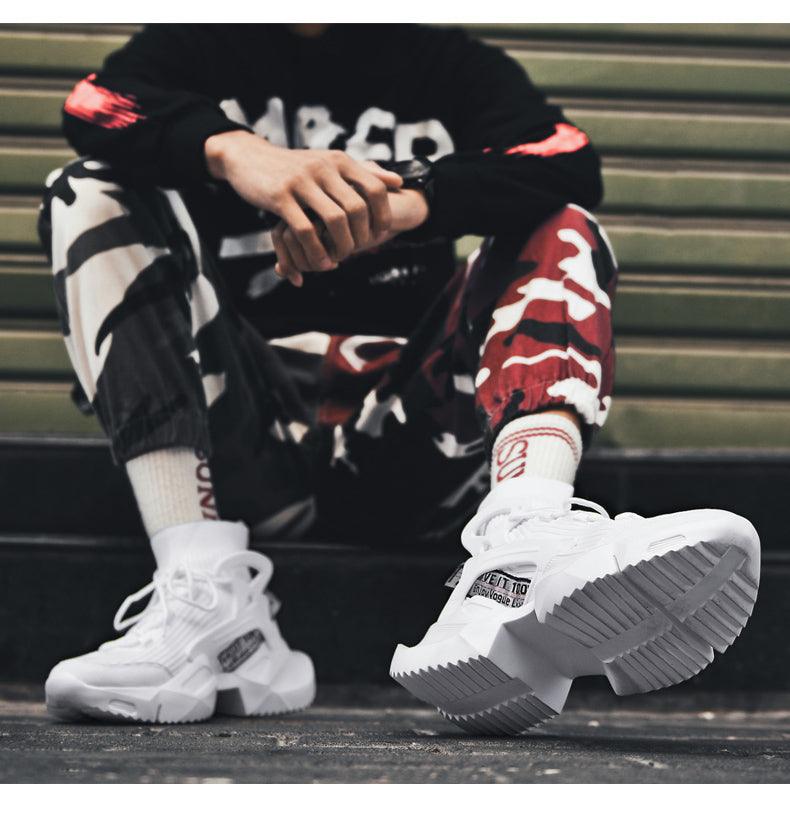 New Modern Mans Sneakers Breathable Fashion Men's Height Increasing Casual Outdoor High Quality Mesh Walking Jogging Non Slip Athletic Comfortable Casual Mens Sneakers Stevvex