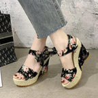 New Modern Women Wood High Heels Sandals Elegant Stylish Design Summer Womens Shoes Stevvex