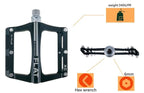 New mountain bike 8 Colors Platform Alloy Road Bike Pedals Ultralight Bicycle Pedal Bike Accessories  Sealed Bearing Mountain Bicycle Flat Pedals Lightweight Aluminum Alloy Wide Platform Cycling Pedal Universal Lightweight Aluminum Alloy Stevvex