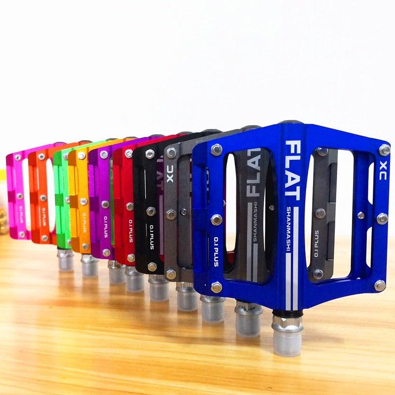 New mountain bike 8 Colors Platform Alloy Road Bike Pedals Ultralight Bicycle Pedal Bike Accessories  Sealed Bearing Mountain Bicycle Flat Pedals Lightweight Aluminum Alloy Wide Platform Cycling Pedal Universal Lightweight Aluminum Alloy Stevvex