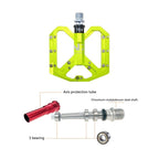 New Mountain Non-Slip Bike Pedals Platform Bicycle Flat Alloy Pedals 9/16 3 Bearings For Road Bikes Mountain Bike Pedals Flat Bicycle Pedals 9/16 Lightweight Road Bike Pedals Carbon Fiber Sealed Bearing Flat Pedals Stevvex