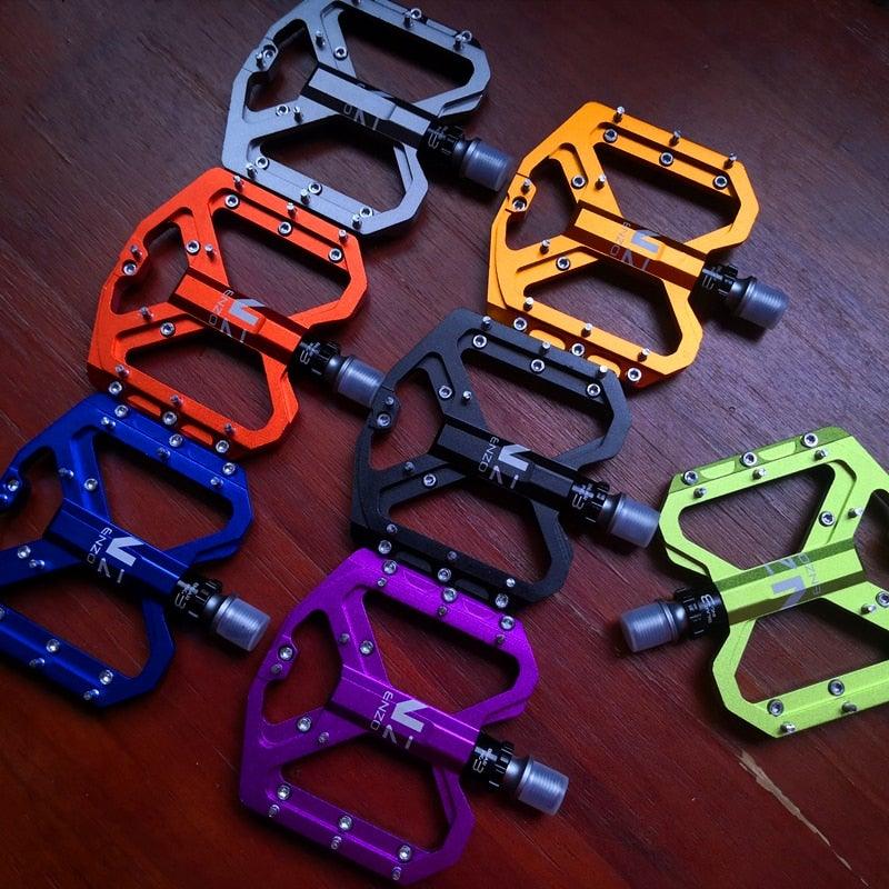 New Mountain Non-Slip Bike Pedals Platform Bicycle Flat Alloy Pedals 9/16 3 Bearings For Road Bikes Mountain Bike Pedals Flat Bicycle Pedals 9/16 Lightweight Road Bike Pedals Carbon Fiber Sealed Bearing Flat Pedals Stevvex