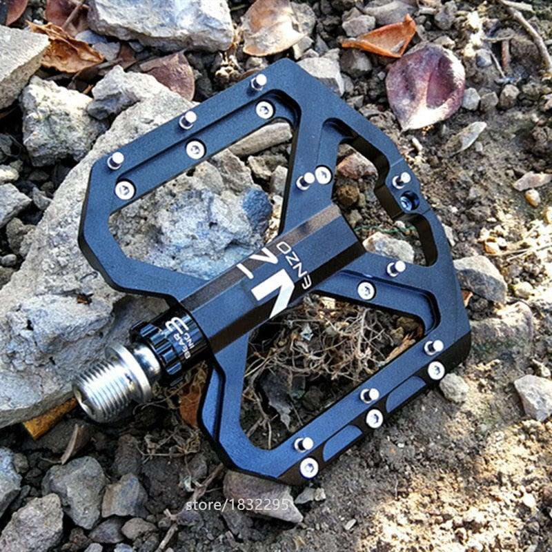 New Mountain Non-Slip Bike Pedals Platform Bicycle Flat Alloy Pedals 9/16 3 Bearings For Road Bikes Mountain Bike Pedals Flat Bicycle Pedals 9/16 Lightweight Road Bike Pedals Carbon Fiber Sealed Bearing Flat Pedals Stevvex
