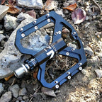New Mountain Non-Slip Bike Pedals Platform Bicycle Flat Alloy Pedals 9/16 3 Bearings For Road Bikes Mountain Bike Pedals Flat Bicycle Pedals 9/16 Lightweight Road Bike Pedals Carbon Fiber Sealed Bearing Flat Pedals Stevvex