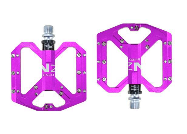 New Mountain Non-Slip Bike Pedals Platform Bicycle Flat Alloy Pedals 9/16 3 Bearings For Road Bikes Mountain Bike Pedals Flat Bicycle Pedals 9/16 Lightweight Road Bike Pedals Carbon Fiber Sealed Bearing Flat Pedals Stevvex