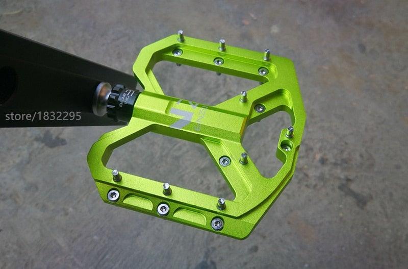 New Mountain Non-Slip Bike Pedals Platform Bicycle Flat Alloy Pedals 9/16 3 Bearings For Road Bikes Mountain Bike Pedals Flat Bicycle Pedals 9/16 Lightweight Road Bike Pedals Carbon Fiber Sealed Bearing Flat Pedals Stevvex