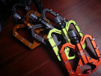 New Mountain Non-Slip Bike Pedals Platform Bicycle Flat Alloy Pedals 9/16 3 Bearings For Road Bikes Mountain Bike Pedals Flat Bicycle Pedals 9/16 Lightweight Road Bike Pedals Carbon Fiber Sealed Bearing Flat Pedals Stevvex