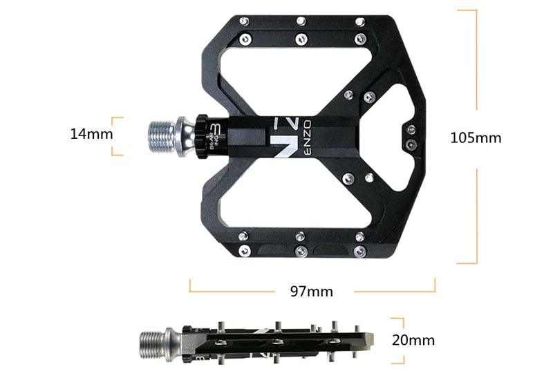 New Mountain Non-Slip Bike Pedals Platform Bicycle Flat Alloy Pedals 9/16 3 Bearings For Road Bikes Mountain Bike Pedals Flat Bicycle Pedals 9/16 Lightweight Road Bike Pedals Carbon Fiber Sealed Bearing Flat Pedals Stevvex