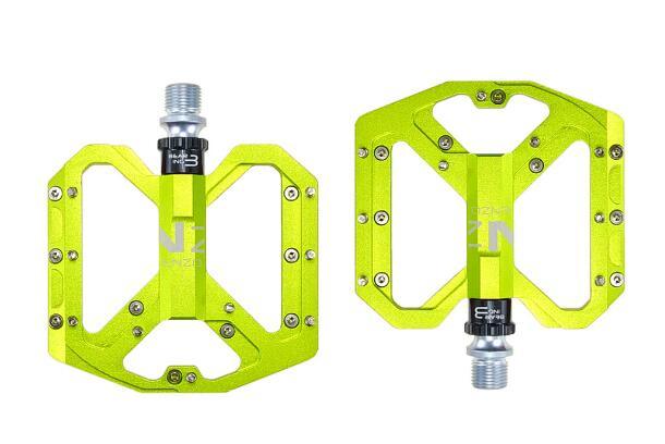 New Mountain Non-Slip Bike Pedals Platform Bicycle Flat Alloy Pedals 9/16 3 Bearings For Road Bikes Mountain Bike Pedals Flat Bicycle Pedals 9/16 Lightweight Road Bike Pedals Carbon Fiber Sealed Bearing Flat Pedals Stevvex