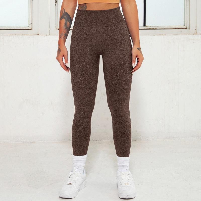 New Pink Seamless Leggings Women Workout Gym Clothing Push Up Legging Lifting Leggings For Women Seamless Workout Leggings High Waist Yoga Pants Sport Women Fitness Active Wear Stevvex