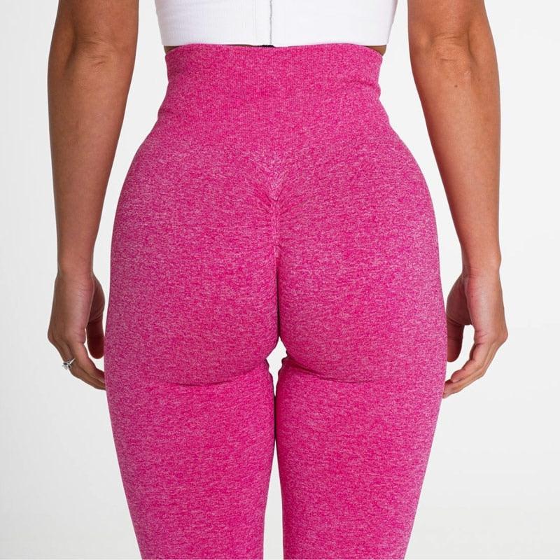 New Pink Seamless Leggings Women Workout Gym Clothing Push Up Legging Lifting Leggings For Women Seamless Workout Leggings High Waist Yoga Pants Sport Women Fitness Active Wear Stevvex
