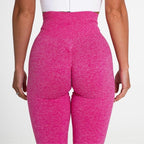 New Pink Seamless Leggings Women Workout Gym Clothing Push Up Legging Lifting Leggings For Women Seamless Workout Leggings High Waist Yoga Pants Sport Women Fitness Active Wear Stevvex