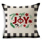 New Plaid Christmas Linen Pillowcase Xmas Series Cushion Cover Case Pillow Custom Square Pillowcase Cushion Cover Thrown Linen Pillowcase Christmas Gift 45X45CM Stevvex