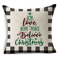 New Plaid Christmas Linen Pillowcase Xmas Series Cushion Cover Case Pillow Custom Square Pillowcase Cushion Cover Thrown Linen Pillowcase Christmas Gift 45X45CM Stevvex