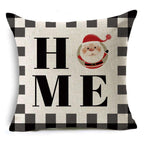 New Plaid Christmas Linen Pillowcase Xmas Series Cushion Cover Case Pillow Custom Square Pillowcase Cushion Cover Thrown Linen Pillowcase Christmas Gift 45X45CM Stevvex