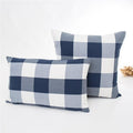 New Plaid Striped Polyester Cotton Cushion Cover Pillow Case Navy Blue Pillow Cover Cushion Cover Solid Navy Blue Striped Design Chair Sofa Home Decor Throw Pillow Cover Stevvex