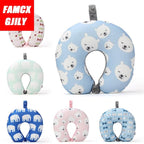 New Polar Bear And Cat U-shaped Travel Pillows For Sleeping Microbead Foam Cartoon Neck Pillow Office Airplane Soft Headrest Premium Travel Pillow Sleep with NO Neck Pain Super Soft Memory Foam Neck Pillow Easy Washing Stevvex