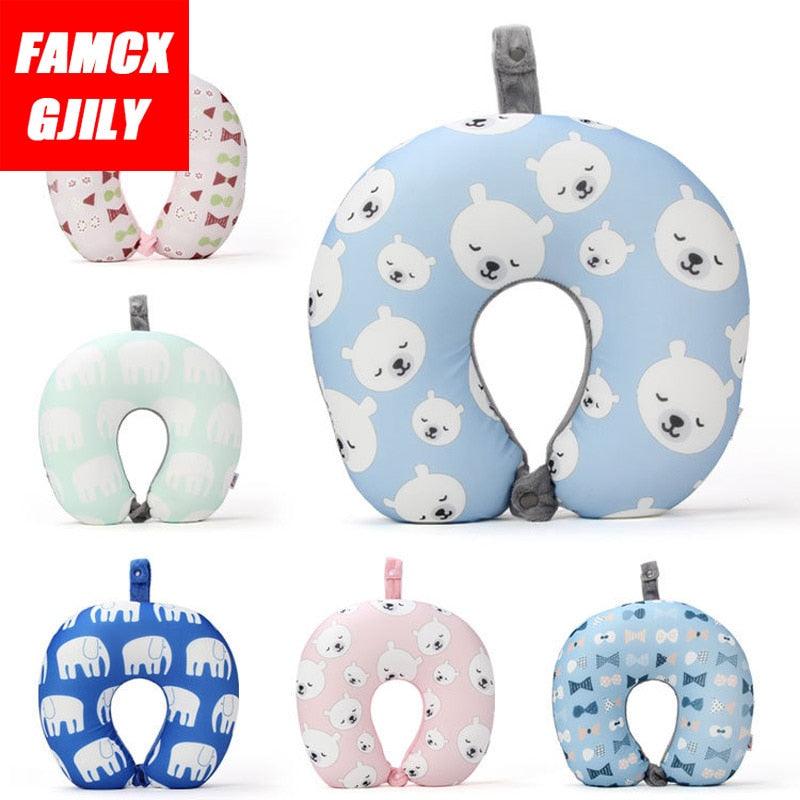New Polar Bear And Cat U-shaped Travel Pillows For Sleeping Microbead Foam Cartoon Neck Pillow Office Airplane Soft Headrest Premium Travel Pillow Sleep with NO Neck Pain Super Soft Memory Foam Neck Pillow Easy Washing Stevvex