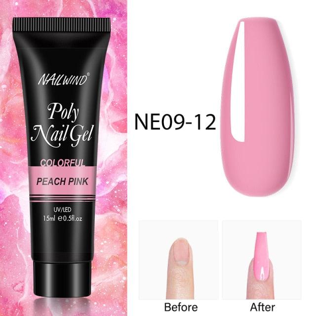 New Poly Nail Polish Gel Extension Glitter Gel Nails Manicure Design UV Reflective Diamond Shine Stevvex