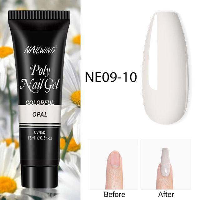 New Poly Nail Polish Gel Extension Glitter Gel Nails Manicure Design UV Reflective Diamond Shine Stevvex