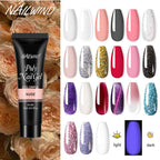 New Poly Nail Polish Gel Extension Glitter Gel Nails Manicure Design UV Reflective Diamond Shine Stevvex