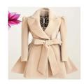 New Popular Women's Woolen Windbreaker Overcoat Jacket Coats Red XL Autumn And Winter Long Windbreaker Overcoat Fashionable Coat Jacket Stevvex
