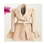New Popular Women's Woolen Windbreaker Overcoat Jacket Coats Red XL Autumn And Winter Long Windbreaker Overcoat Fashionable Coat Jacket Stevvex