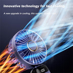 New Portable Digital Display Handheld Fan Office Desktop Multifunctional Folding Headed Small Electric Fan Foldable Mini Desk Fan with Led Digital Display 5 Speeds Multi-Functional Fan for Outdoor Indoor Stevvex