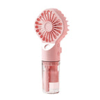 New Portable Handheld Fan USB Rechargeable Turbo Water-Cooled Spray Mini Fan 4 Gear Speed Air-conditioning Mute Fans Outdoor Handheld Misting Fan Rechargeable Mini Personal Fan Battery Operated for Travel Stevvex