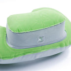 New Portable U Shape Air Inflatable Travel Pillow Support Flocking PVC Ultra Soft Comfort Neck Travel Pillow Neck Pillow for Airplane Travel Inflatable Neck Pillow for Airplane with 3D Contoured Eye Masks Adjustable Neck Support Pillow for Traveling
