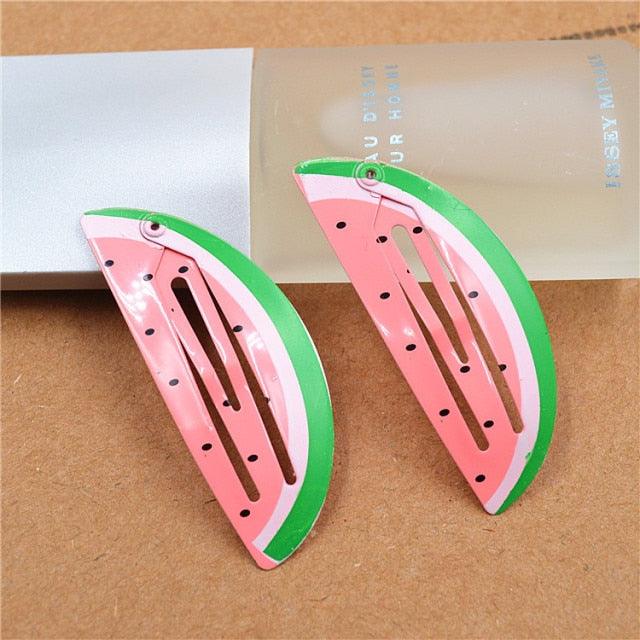 New Printed Cute Cartoon Fruit BB Clips Hairpins Girls Hair Accessories Children Headwear Baby Hair Clips Headdress Gorgeous Hair Accessories For Girls Stevvex