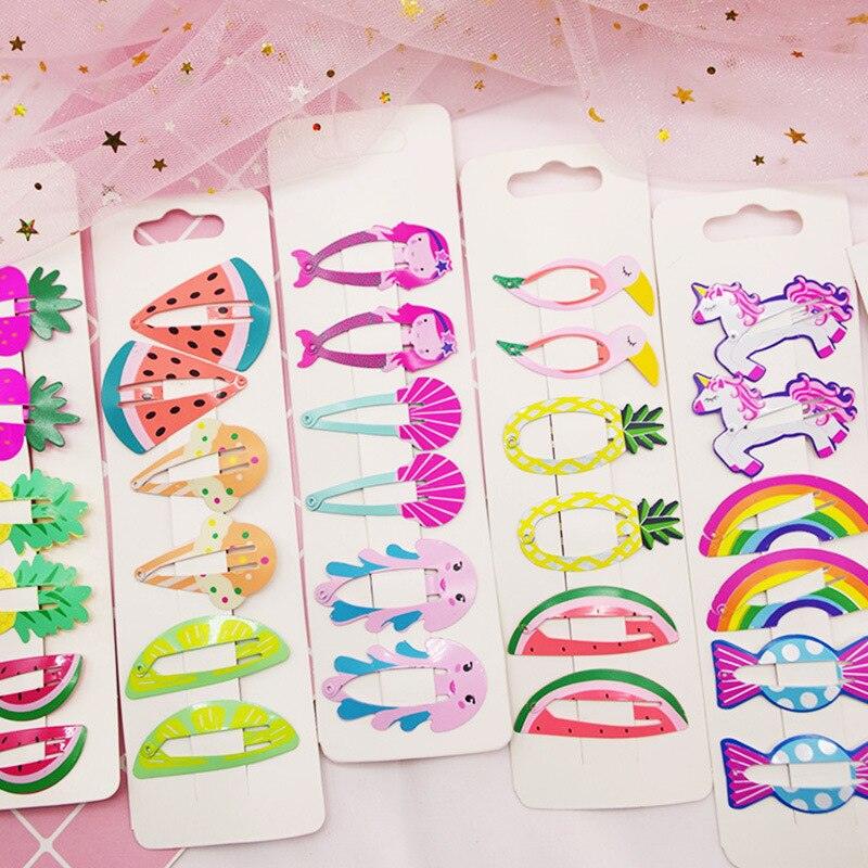 New Printed Cute Cartoon Fruit BB Clips Hairpins Girls Hair Accessories Children Headwear Baby Hair Clips Headdress Gorgeous Hair Accessories For Girls Stevvex