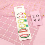 New Printed Cute Cartoon Fruit BB Clips Hairpins Girls Hair Accessories Children Headwear Baby Hair Clips Headdress Gorgeous Hair Accessories For Girls Stevvex