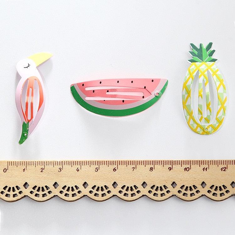 New Printed Cute Cartoon Fruit BB Clips Hairpins Girls Hair Accessories Children Headwear Baby Hair Clips Headdress Gorgeous Hair Accessories For Girls Stevvex
