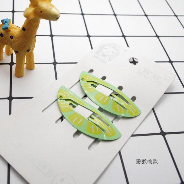 New Printed Cute Cartoon Fruit BB Clips Hairpins Girls Hair Accessories Children Headwear Baby Hair Clips Headdress Gorgeous Hair Accessories For Girls Stevvex