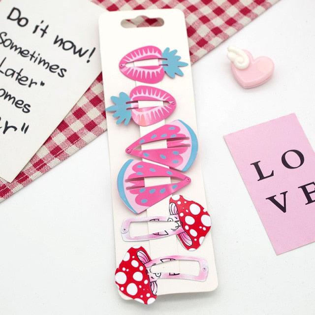 New Printed Cute Cartoon Fruit BB Clips Hairpins Girls Hair Accessories Children Headwear Baby Hair Clips Headdress Gorgeous Hair Accessories For Girls Stevvex
