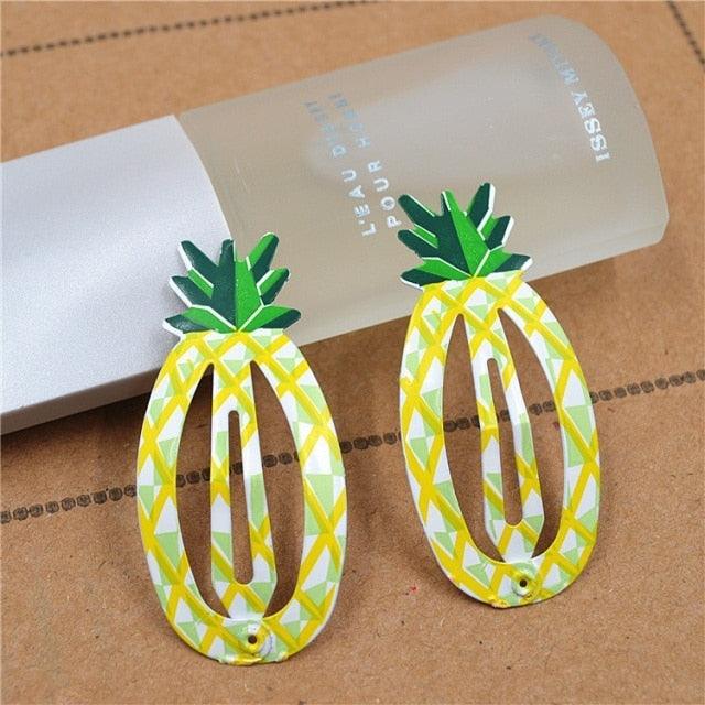 New Printed Cute Cartoon Fruit BB Clips Hairpins Girls Hair Accessories Children Headwear Baby Hair Clips Headdress Gorgeous Hair Accessories For Girls Stevvex