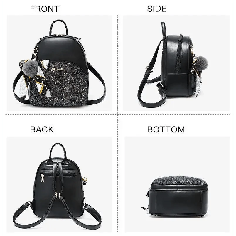 New PU Leather Business Backpacks For Ladies And Girls Fashion Designer Teenage Girls Student School Bags Stevvex