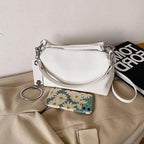 New PU Leather Shoulder Bag for Women Designer Wide Belt Handbags with Chain For Ladies Stevvex