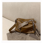 New PU Leather Shoulder Bag for Women Designer Wide Belt Handbags with Chain For Ladies Stevvex