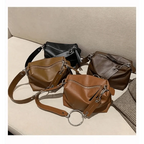 New PU Leather Shoulder Bag for Women Designer Wide Belt Handbags with Chain For Ladies Stevvex