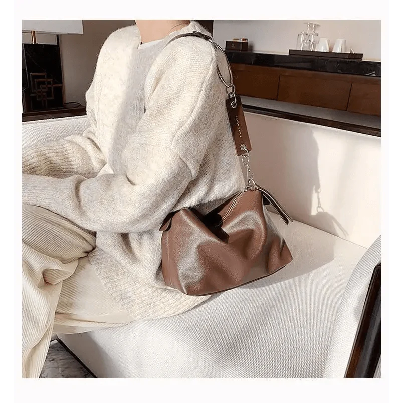 New PU Leather Shoulder Bag for Women Designer Wide Belt Handbags with Chain For Ladies Stevvex
