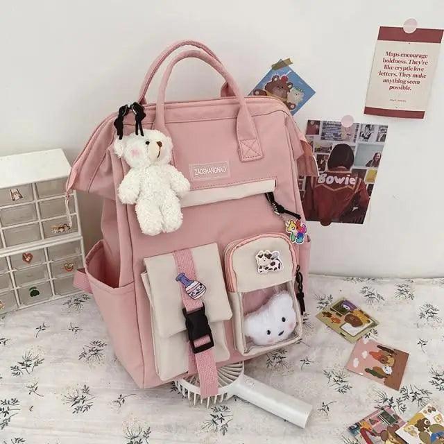 New Purple Waterproof Candy Colors Backpack For Women And Girls Fancy High School Bags for Teenage Girl Cute Travel Bag Stevvex