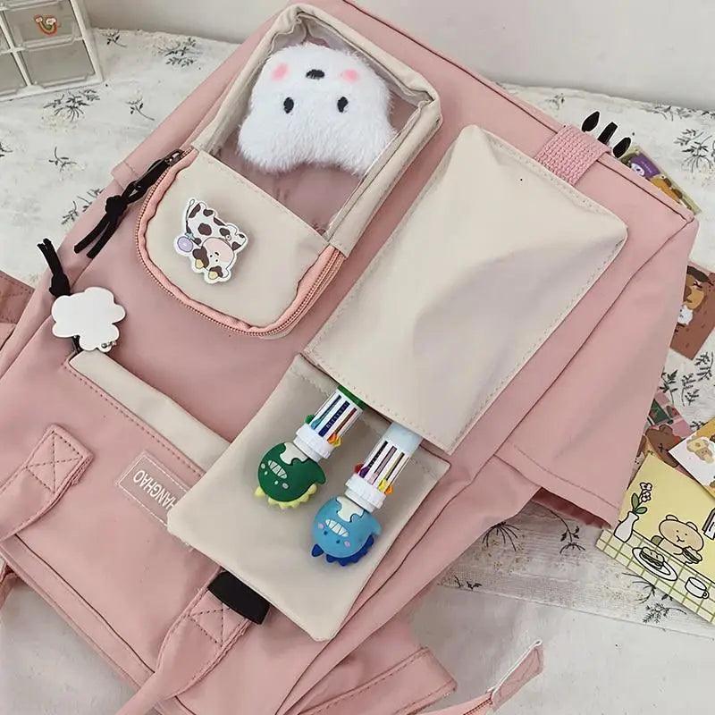 New Purple Waterproof Candy Colors Backpack For Women And Girls Fancy High School Bags for Teenage Girl Cute Travel Bag Stevvex
