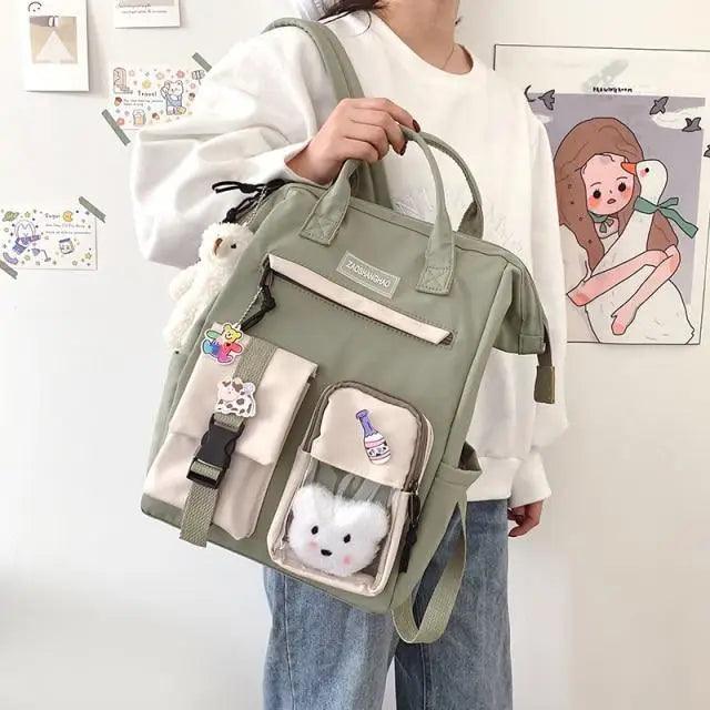 New Purple Waterproof Candy Colors Backpack For Women And Girls Fancy High School Bags for Teenage Girl Cute Travel Bag Stevvex