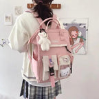 New Purple Waterproof Candy Colors Backpack For Women And Girls Fancy High School Bags for Teenage Girl Cute Travel Bag Stevvex