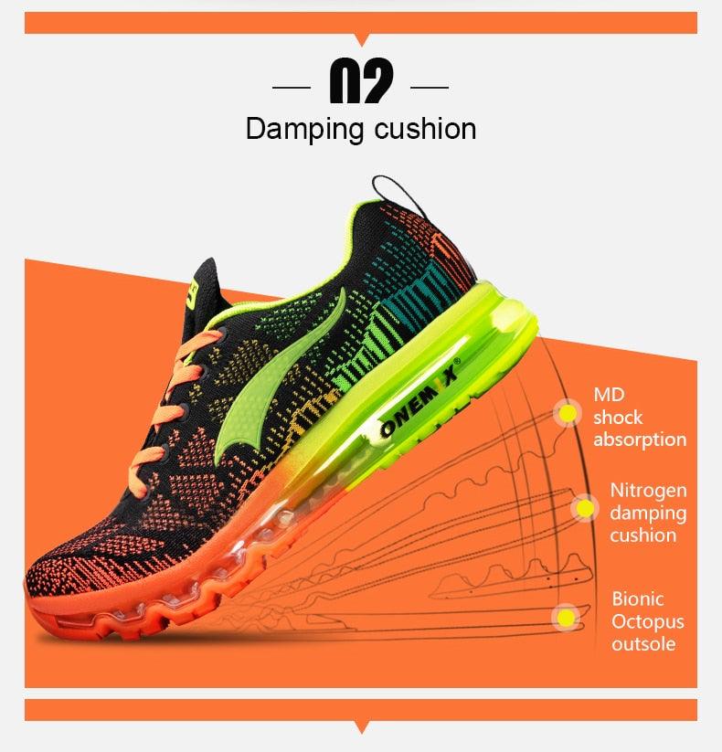 New Red Men's Sport Running Shoes Summer Sneakers Breathable Mesh Outdoor Athletic Non Slip Walking Jogging Tennis Sneakers Air Cushion Jogging Sneakers Stevvex